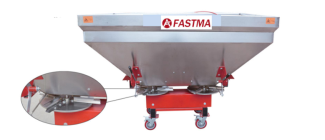 Doppelscheiben-Düngerstreuer aus Edelstahl