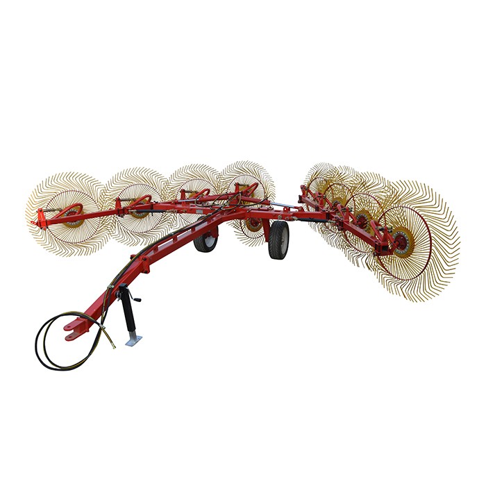 Am Traktor montierte Fingerrad-Heurechen